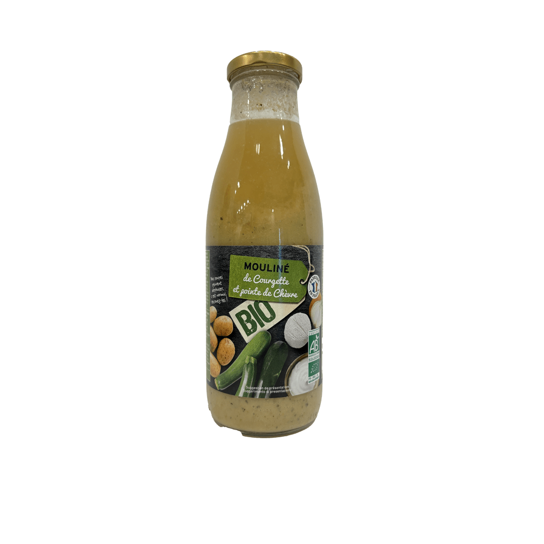 Mouliné de Courgettes et pointe de Chèvre Bio