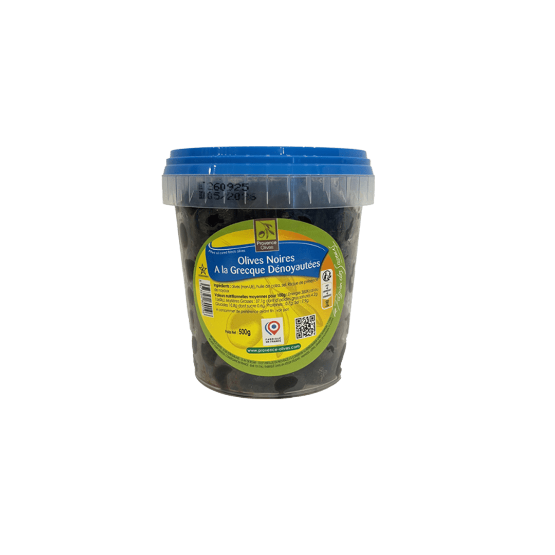 Olives Noires à la Grecque Dénoyautées