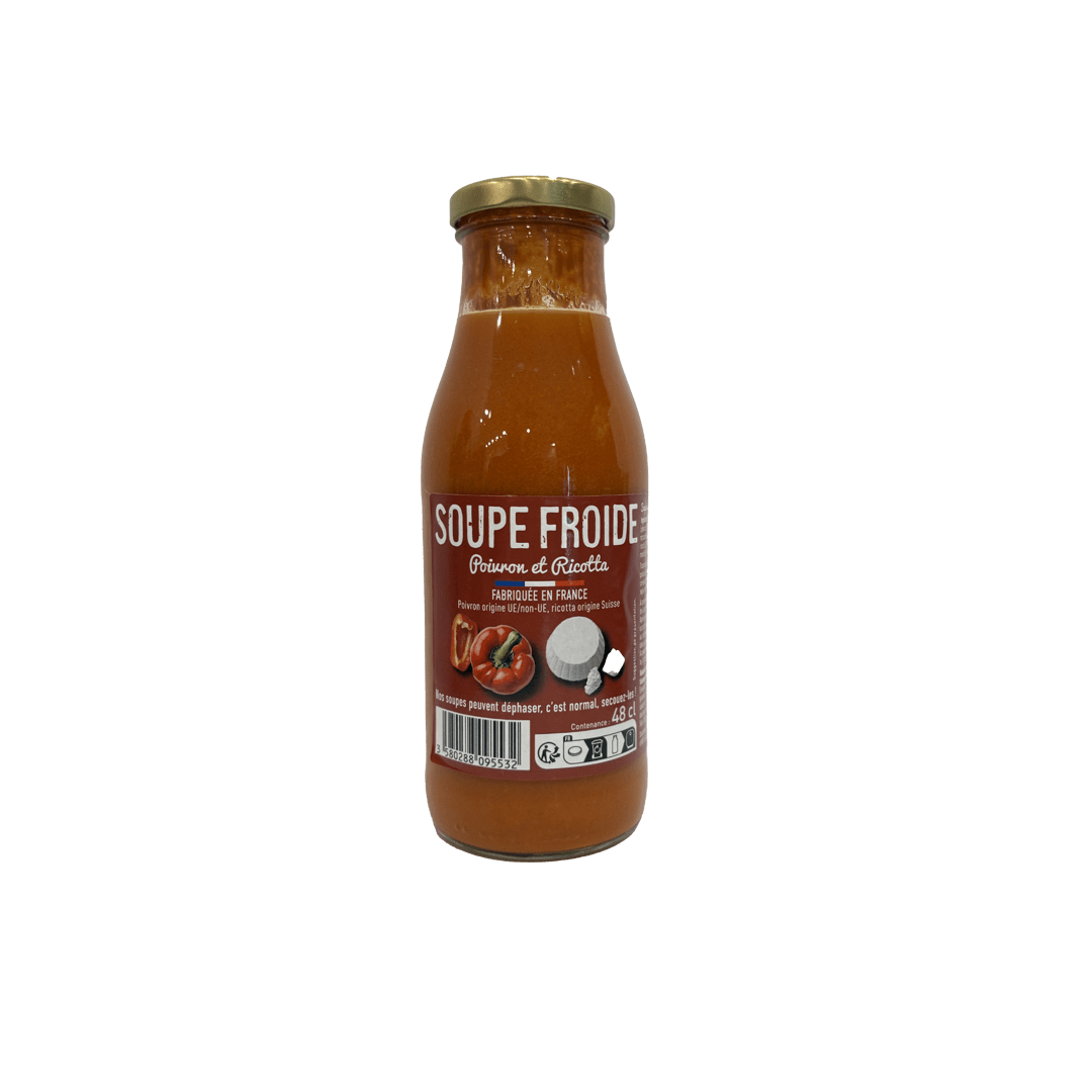 Soupe froide Poivron et Ricotta