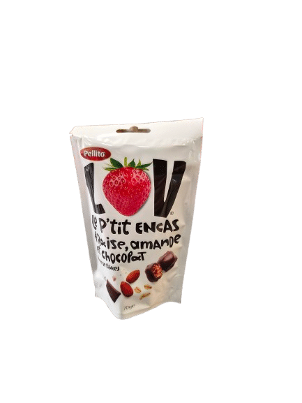 Le p'tit encas fraise amandes et chocolat